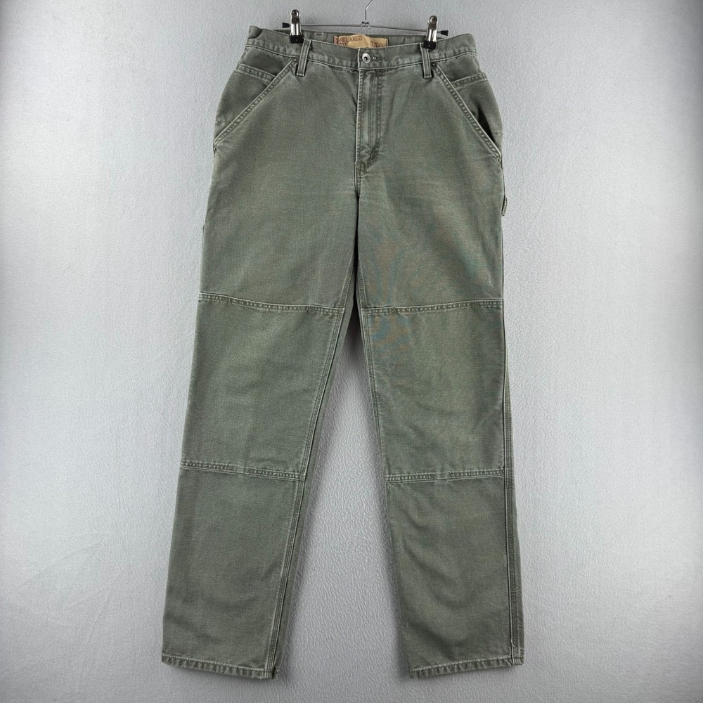 Vintage Levis Jeans Mens 32x34 Green Carpenter Double Knee Canvas Y2K‎ 2007